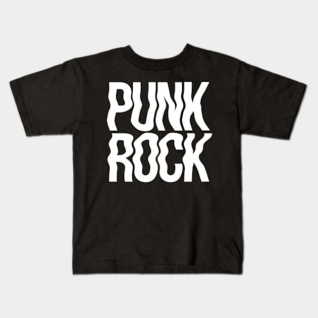 Punk Rock wavy design Kids T-Shirt by lkn